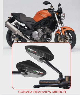 Set van 2 Motor Achteruitkijkspiegels - Anti-tril, Groothoek, Convexe Spiegels voor Cagiva