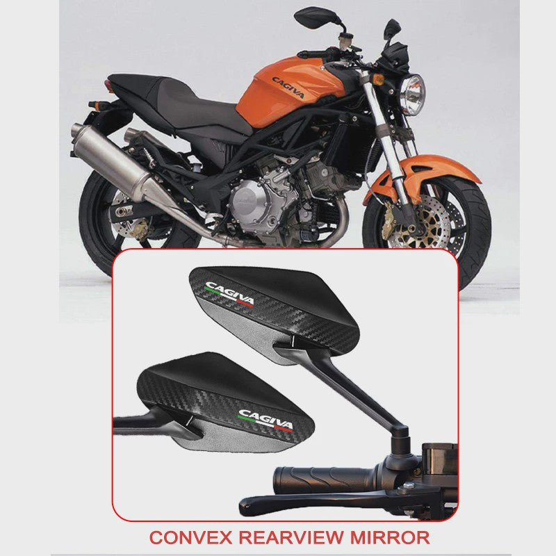 Set van 2 Motor Achteruitkijkspiegels - Anti-tril, Groothoek, Convexe Spiegels voor Cagiva