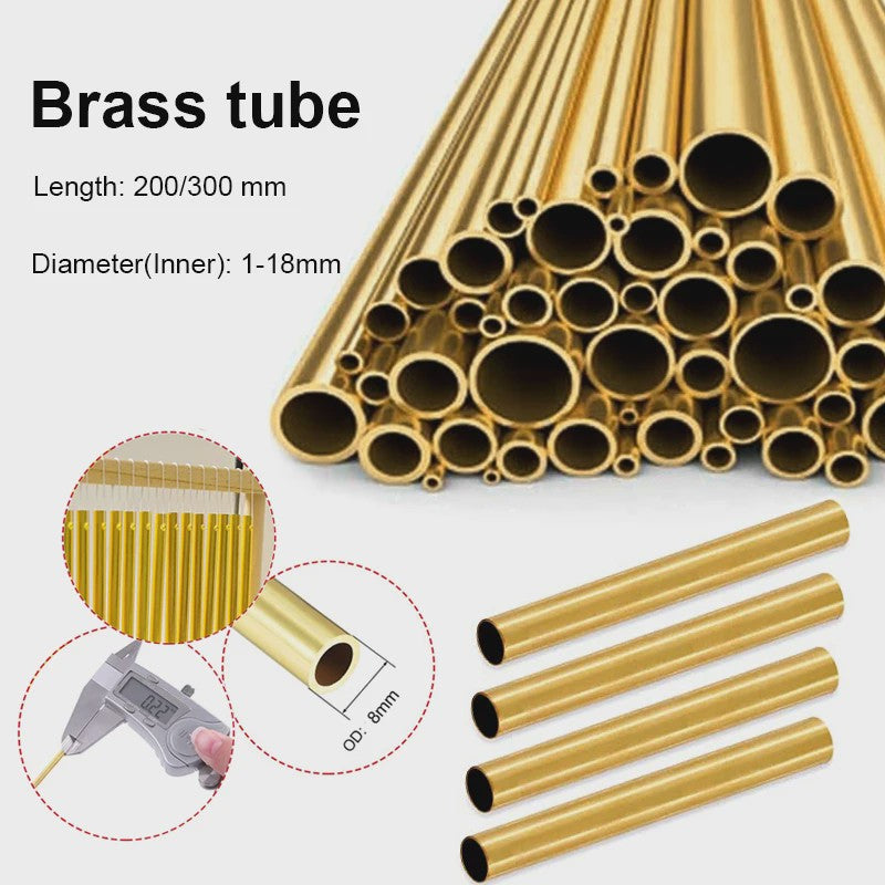 Messing Buis - Diverse Diameters & Lengtes (200-500mm) - Ideaal voor DIY Projecten