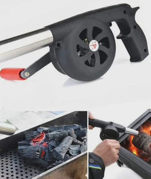 Handmatige BBQ Luchtblazer - Draagbare Ventilator voor Buiten Koken en Barbecue