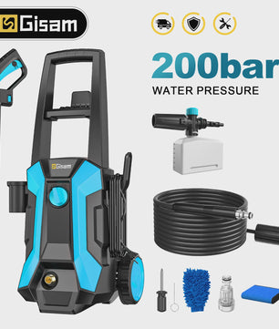 Gisam Hogedrukreiniger 200 Bar - 2200W Krachtige Watersproeier met 8m Slang