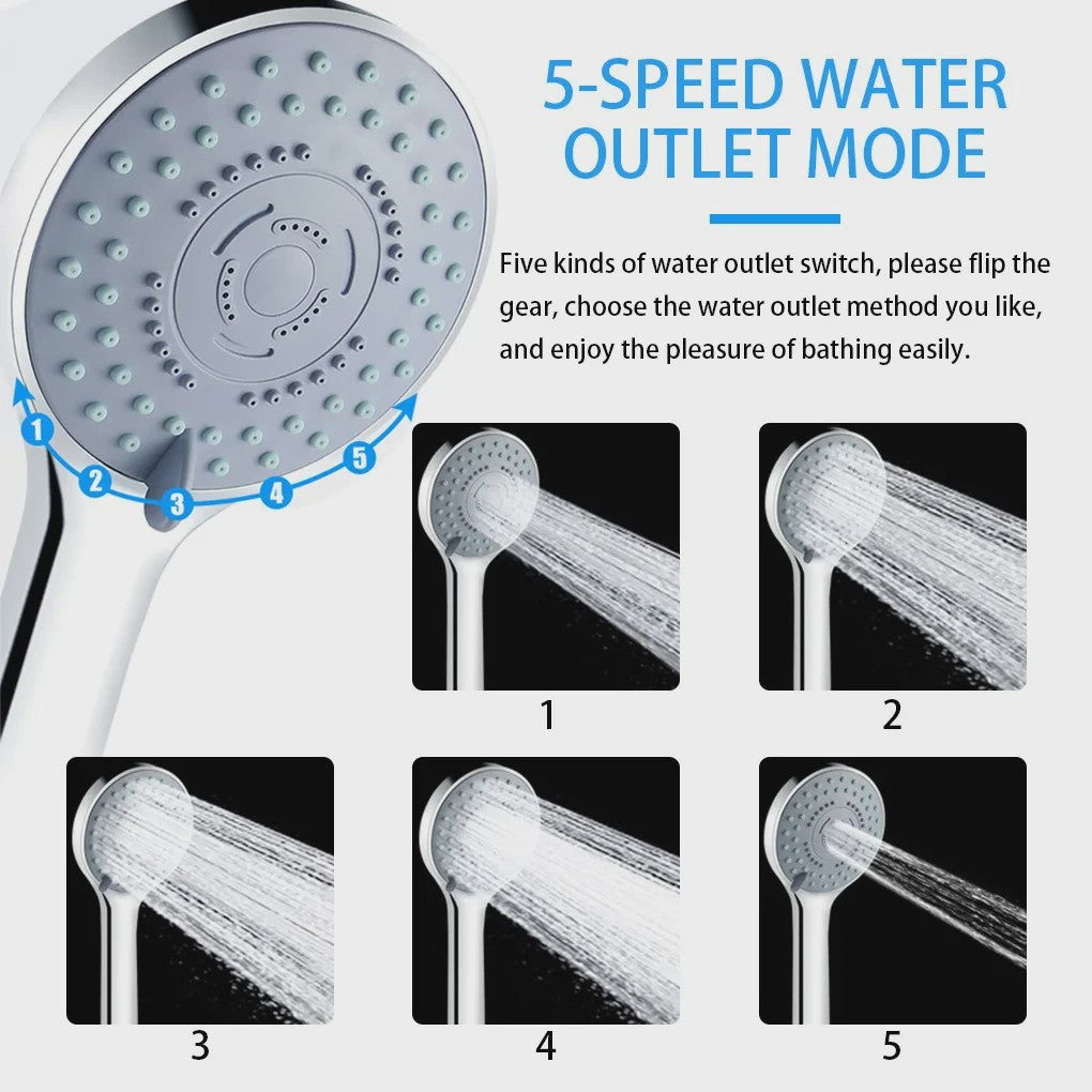Handdouche met 5 standen - Luxe SPA Douche-ervaring en Waterbesparing