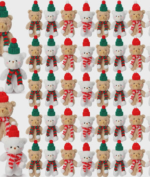 Schattige Kerst Knuffel Beer - Mini Pluche Beertjes Decoratie & Cadeau
