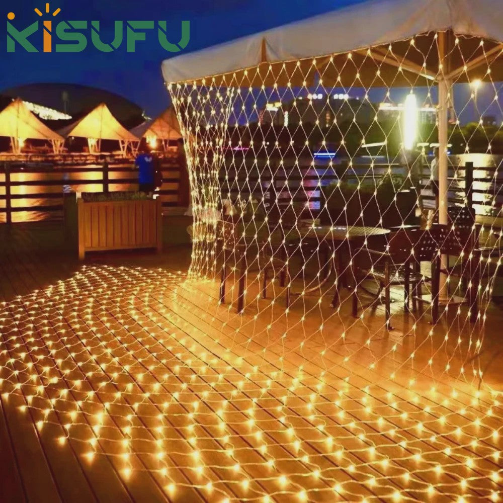 LED Net Verlichting 1.5x1.5M tot 8x10M - Sfeervolle Tuin & Feestdecoratie