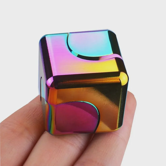 Alloy Cube Spinner Fidget Toy: Anti-Stress, Focus & Draagbaar Speelgoed