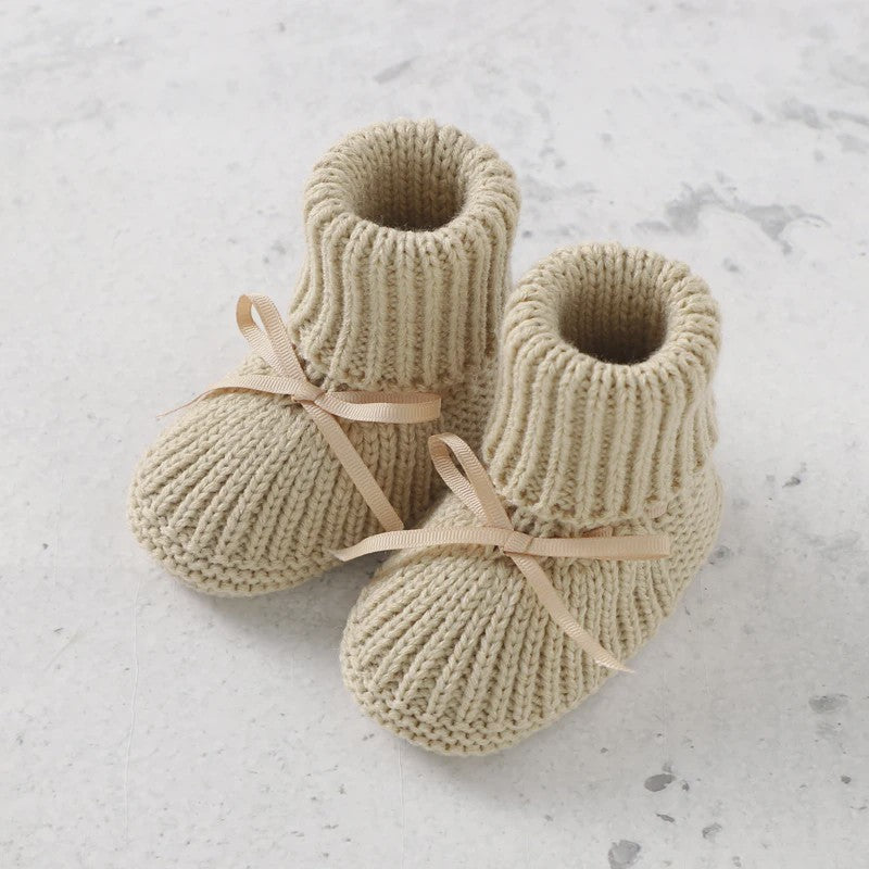 Babyschoentjes Gebreid - Zachte Toddler Schoentjes met Strik - 0-18 Maanden