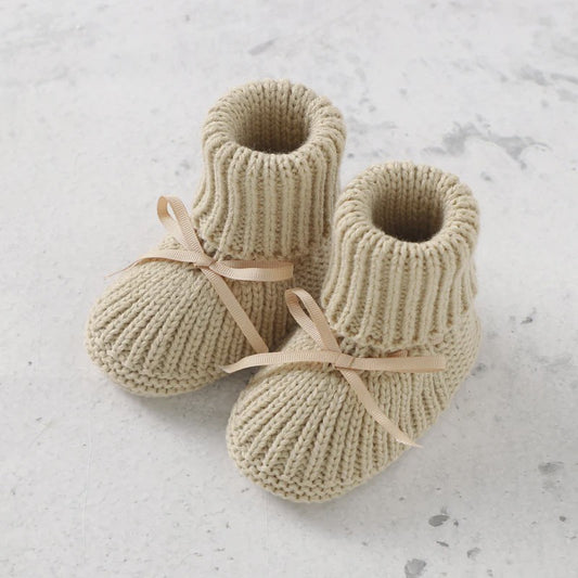Babyschoentjes Gebreid - Zachte Toddler Schoentjes met Strik - 0-18 Maanden