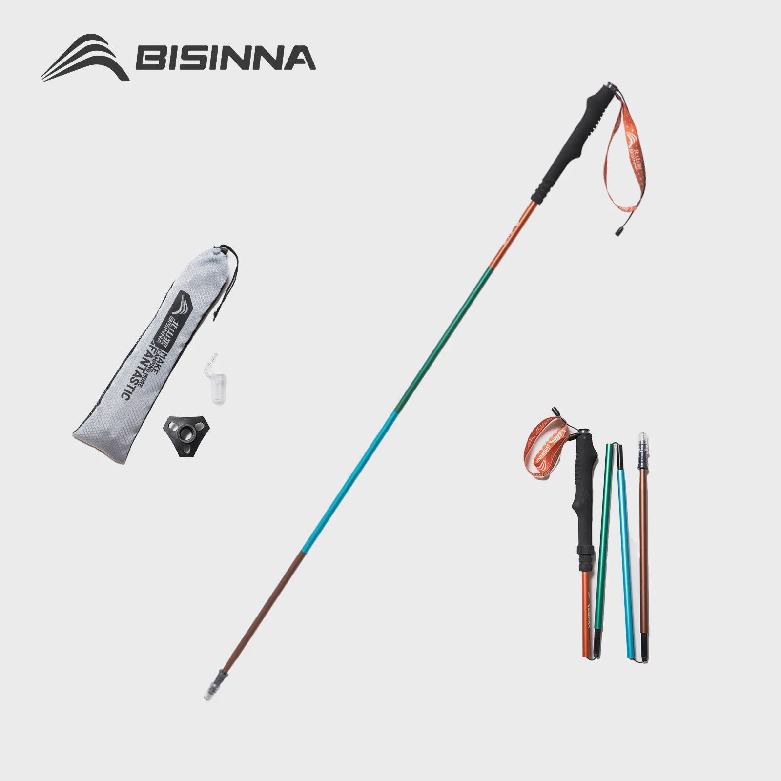 BISINNA Ultralichte Aluminium Trekkingstokken - Opvouwbaar & Verstelbaar
