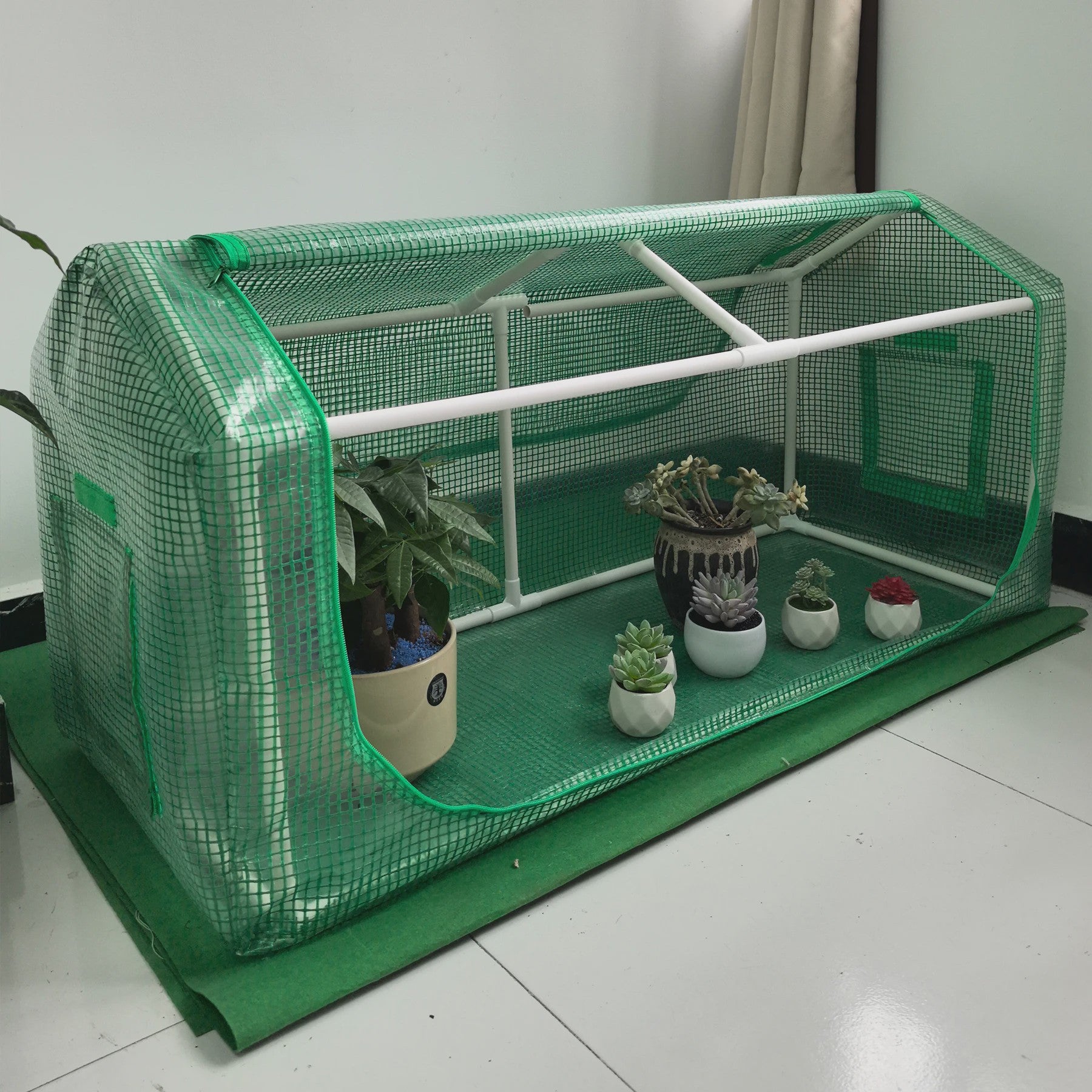 Compacte Koudbestendige PVC/PE Kas voor Tuinieren en Kleine Huisdieren