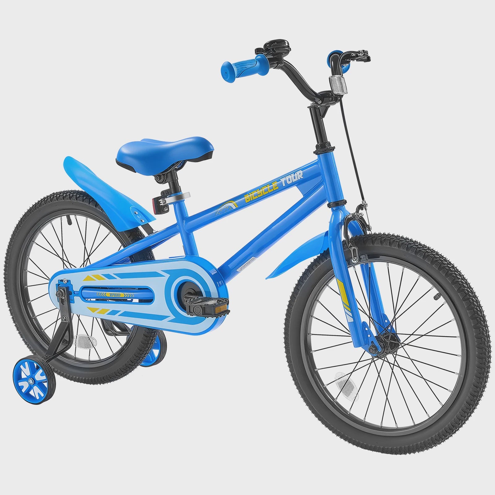 Kinderfiets BMX Stijl Blauw - 14, 16, 18 inch - Met Zijwieltjes