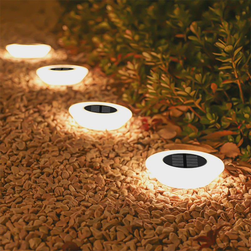 Set van 4 Solar Grondspots - Waterdichte LED Tuinverlichting voor Pad, Terras & Camping