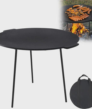 Gietijzeren BBQ Grillplaat met Onderstel - Diameter 45 cm