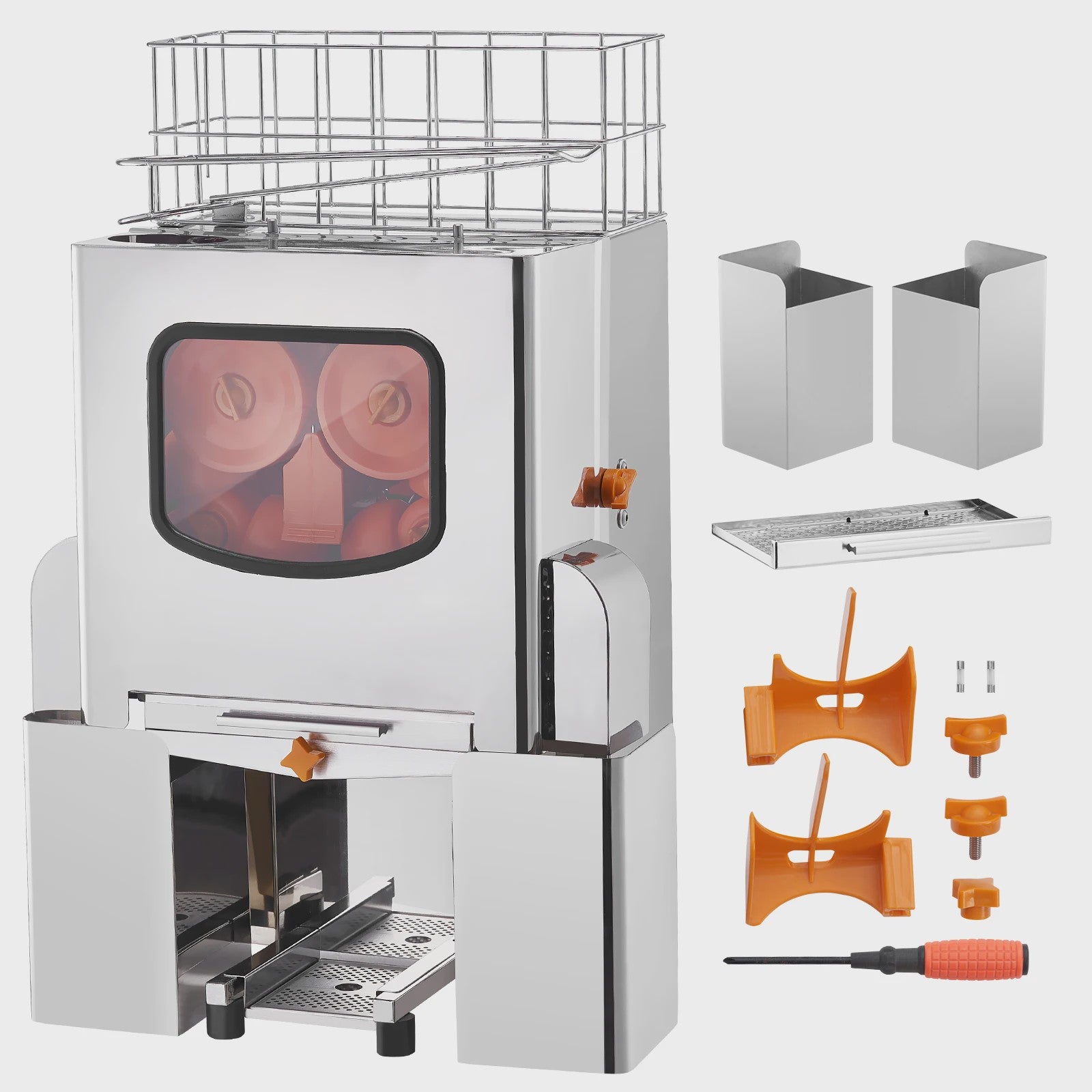 Professionele Automatische Sinaasappelpers - 120W RVS - 20 Sinaasappels/Minuut