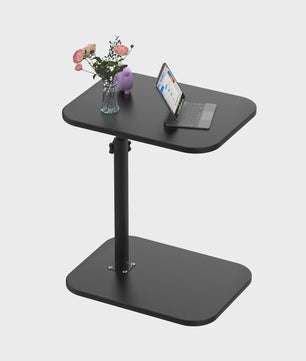 Verstelbare en Draaibare Bijzettafel - C-vormig Koffietafel voor Sofa en Bed