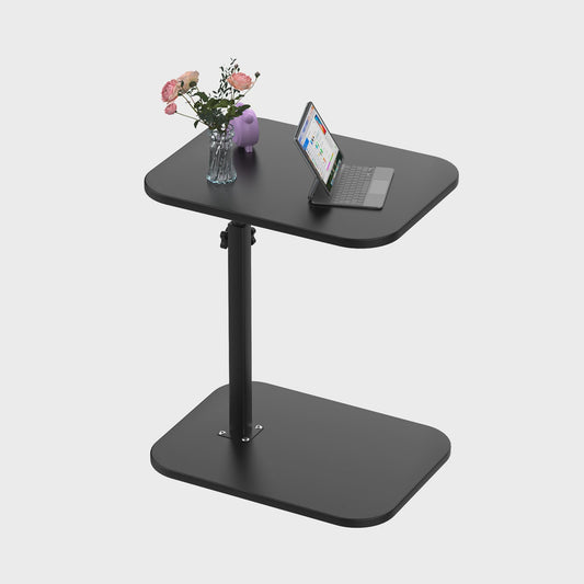 Verstelbare en Draaibare Bijzettafel - C-vormig Koffietafel voor Sofa en Bed