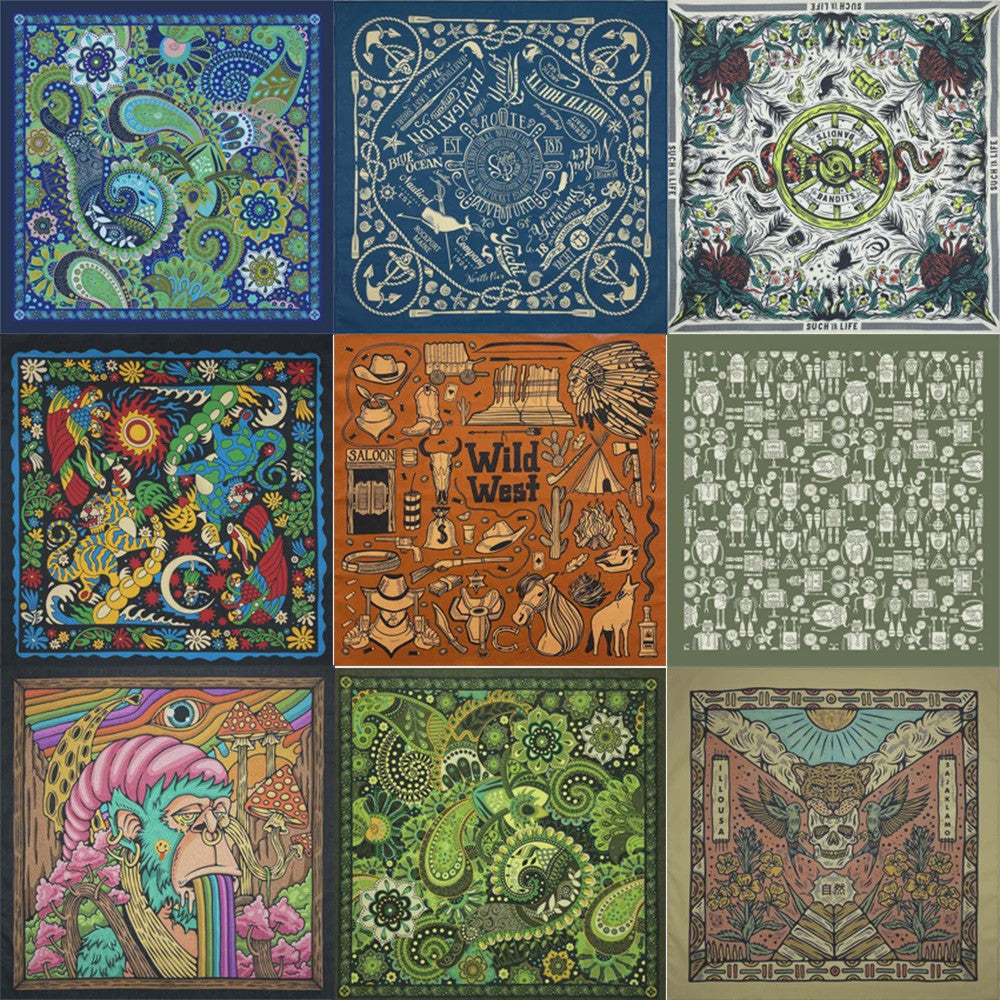 Unisex Katoenen Bandana met Dierenprint & Paisley Motief - Veelzijdig te Dragen
