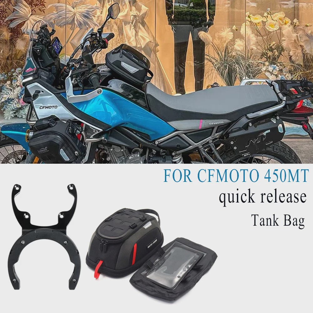 CFMOTO 450MT Quick Release Tanktas - Waterdicht, Navigatie & Uitbreidbaar