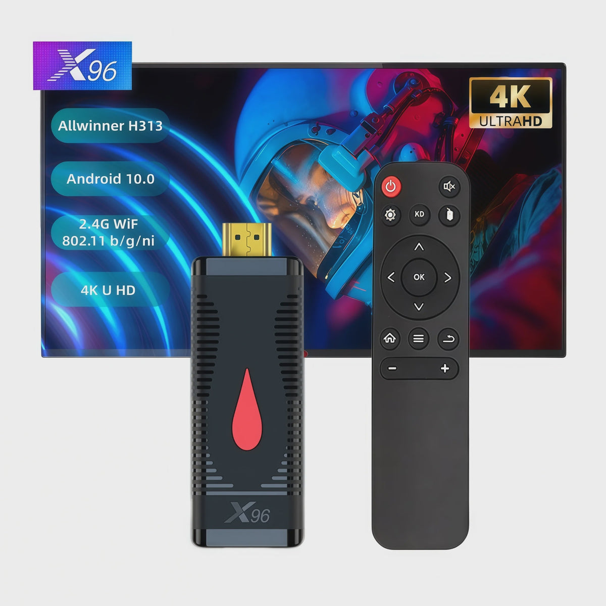 X96 S400 Mini Android 10 TV Box: 4K HDR Streaming & IPTV met Quad Core Processor