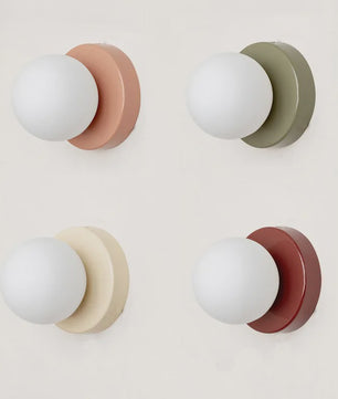 Moderne Macaron LED Wandlamp - Mini Glazen Sconce voor Slaapkamer, Hal & Balkon