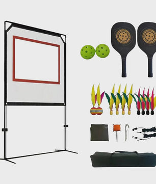 Complete Badminton Set met Net, Palen, Rackets en Shuttles - Buitenplezier voor Iedereen