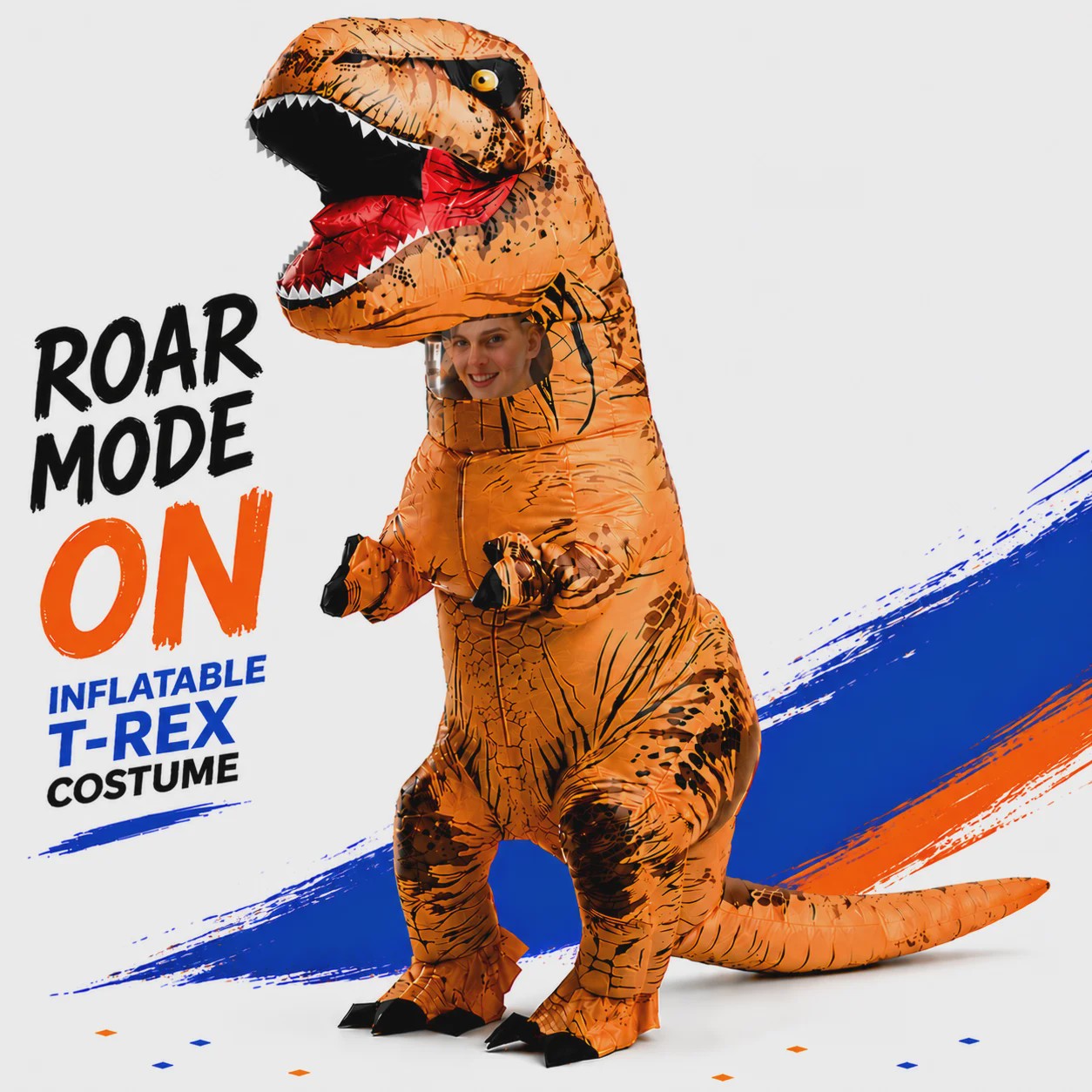 Opblaasbaar T-Rex Dinosaurus Kostuum voor Volwassenen - Halloween, Feest & Cosplay