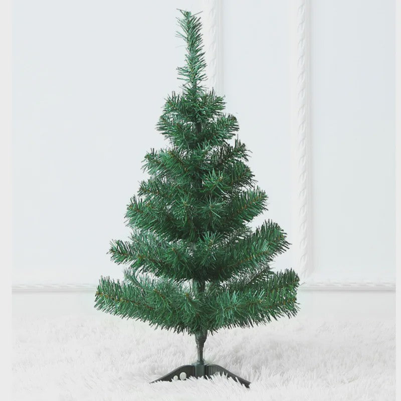 Kerstboom 60cm PVC - Decoratieve Mini Kerstboom voor Bureau of Tafel (Groen, Roze, Wit Sneeuw)