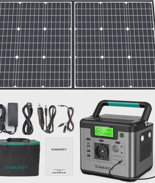 SWAREY S500 Pro Power Station 518Wh - Draagbare Energie met 100W Zonnepaneel
