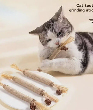 Natuurlijke Zilverrank Tandenknarsstaaf voor Katten - Speelgoed voor Tandverzorging & Reiniging