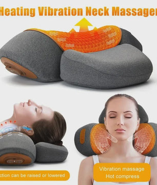 Elektrisch Nekmassagekussen met Warmte & Vibratie – Cervicale Ontspanning
