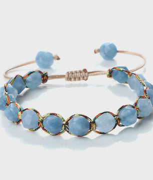Unieke Kralen Armband - Natuurlijke Tijgeroog, Amethist & Rozenkwarts - Verstelbaar