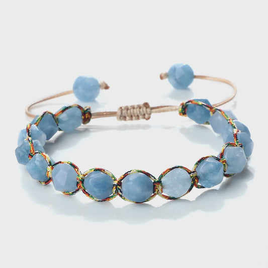 Unieke Kralen Armband - Natuurlijke Tijgeroog, Amethist & Rozenkwarts - Verstelbaar