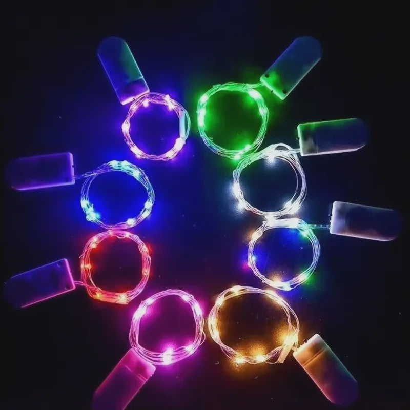 Sfeervolle Batterij-Aangedreven LED Snoerlichtjes met Koperdraad - 10-100 LED