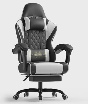 Ergonomische Gaming Stoel In Hoogte Verstelbaar met Massage Lendesteun en Voetensteun