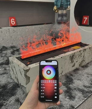 3D Waterdamp Sfeerhaard met Afstandsbediening en Kleurrijke Vlammen