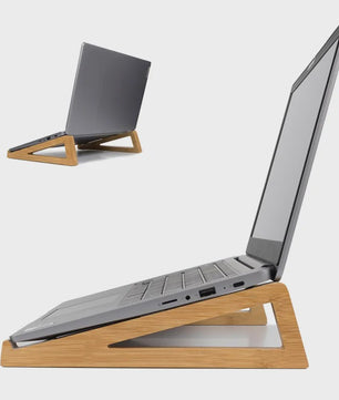 Houten Laptop Standaard - Verhoogt en Koelt je Notebook