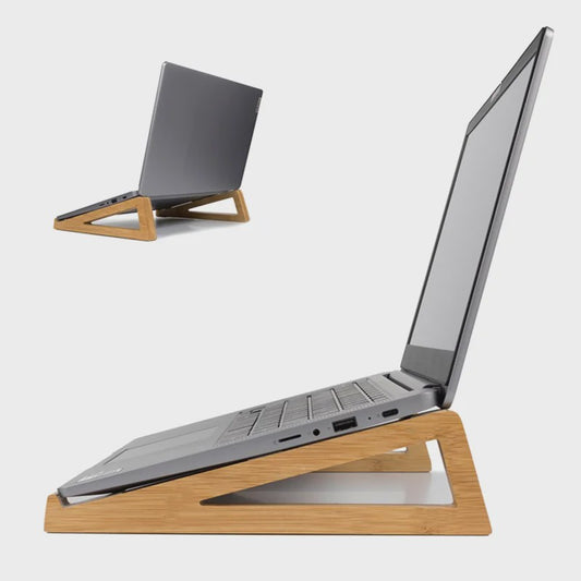 Houten Laptop Standaard - Verhoogt en Koelt je Notebook