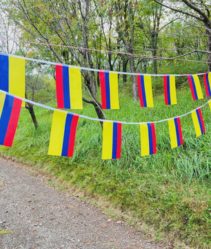 Colombia Vlaggenlijn 14x21cm - 20 Stuks Feestelijke Slingers voor Decoratie