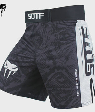 SOTF MMA Shorts met Tijgerprint en Slangenhuid Patroon - Kickboksen & Muay Thai