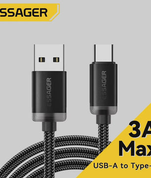 Essager 3A USB-C Laad- en Datakabel - Snel Opladen & Dataoverdracht