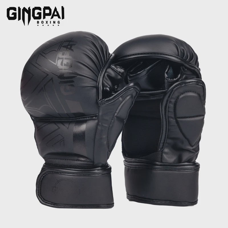 GINGPAI Professionele MMA Bokshandschoenen - Half Vinger Training voor Heren, Dames & Kinderen