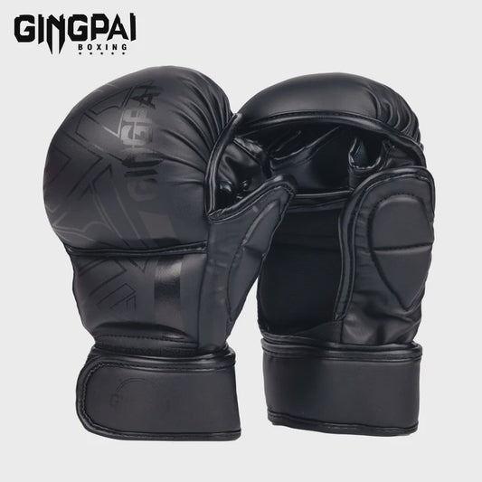 GINGPAI Professionele MMA Bokshandschoenen - Half Vinger Training voor Heren, Dames & Kinderen