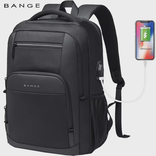 BANGE Waterdichte Laptop Rugzak 15.6 inch met USB Laadpoort - Multifunctioneel voor Reizen, School & Werk