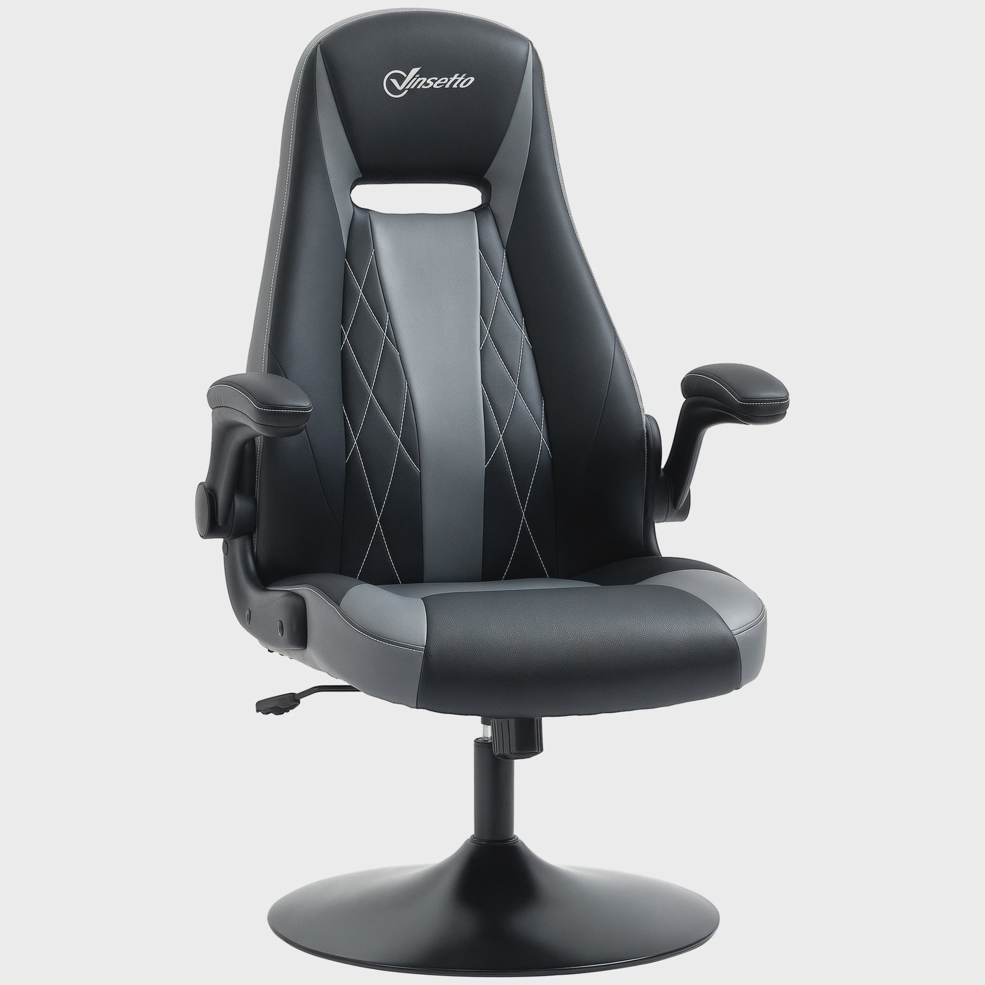 Ergonomische Gaming Stoel met Draaibare Metalen Voet en Verstelbare Hoogte