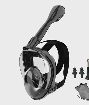 Full Face Snorkel Masker met 180° Panoramisch Zicht, Anti-lek & Anti-condens - Veilig Ademhalen & Camera Mount