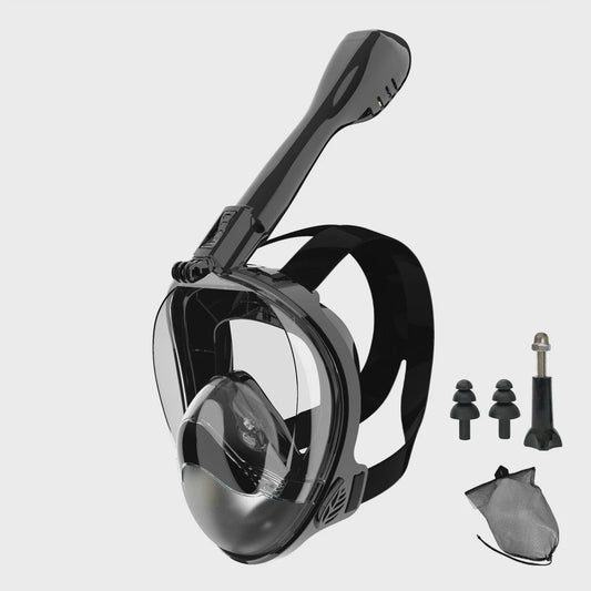 Full Face Snorkel Masker met 180Â° Panoramisch Zicht, Anti-lek & Anti-condens - Veilig Ademhalen & Camera Mount
