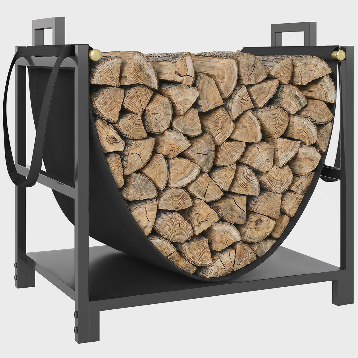 Outsunny Houtrek met Canvas Draagtas - 47.5x33x44cm - 50kg Capaciteit