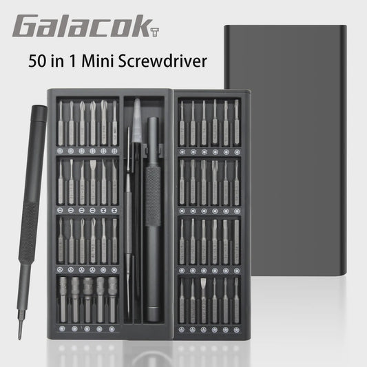 Galacok 50-in-1 Precisie Schroevendraaierset - Magnetisch S2 Bit Reparatiegereedschap