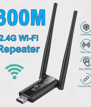 300Mbps Draadloze WiFi Repeater & Extender met USB - Vergroot je Wi-Fi Signaal