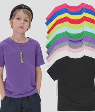 Kinder T-shirt Korte Mouw Katoen Zomer - Jongens & Meisjes (1-14 Jaar)