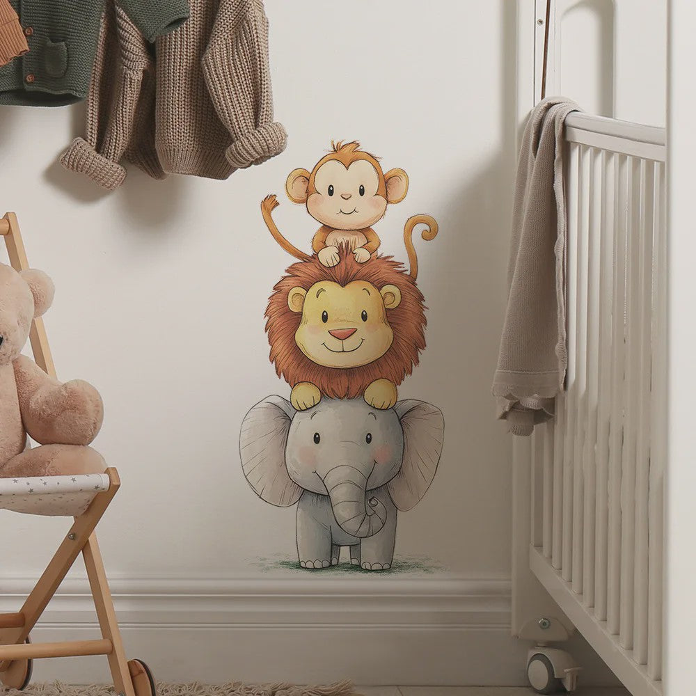 Schattige Bosdieren Muurstickers voor Kinderkamer, Babykamer & Peuterdecoratie - Vinyl Behang